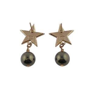 Chanel Cc Logo Star Earrings Gold-Tone #247032C76B